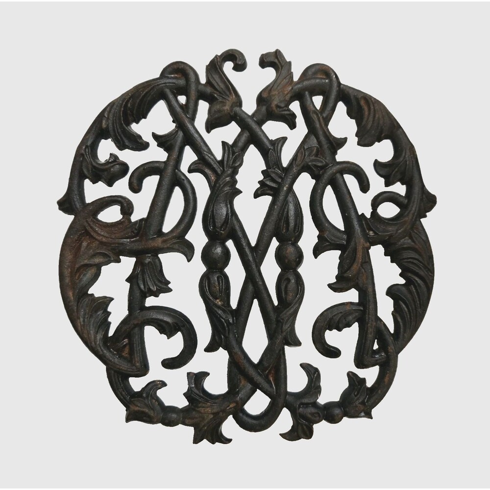 Colonial Williamsburg Cypher Cast Iron Trivet Virginia Metalcrafters 10-14 1950s